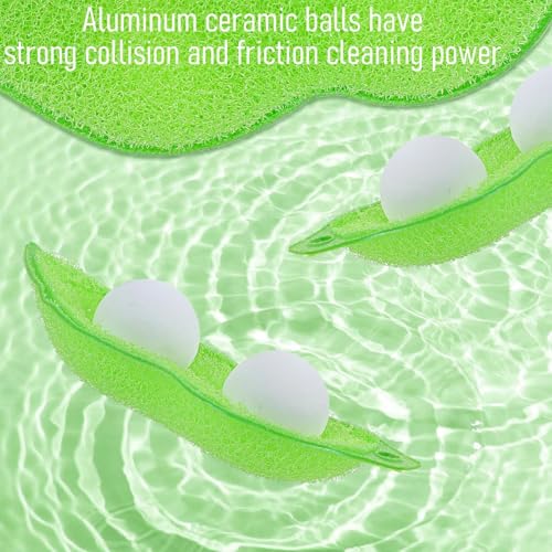 6 Pcs Magic Beans Bottle Cleaner Sponge Dust Sponge For Cleaning Reusable Bean Shape Water Bottle Cleaning Sponge Green Heat Resistance Bottle Brush For Internal Cleaning Of Small Mouth Cleaning Tools