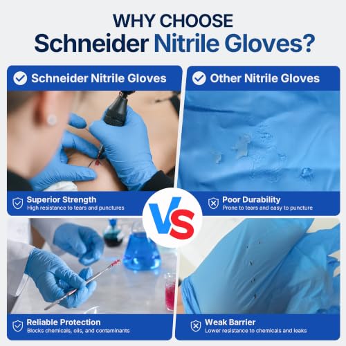 Schneider Medical Exam Glove, Gloves Disposable Latex Free, Powder Free - size: Large
