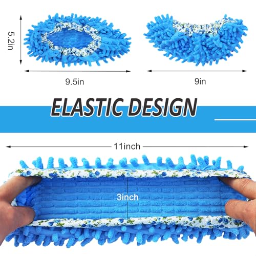 Mop Slippers Shoes Cover Duster - Microfiber Mopping Slippers for Floor Cleaning,Floor Cleaning Tools, Washable Reusable Mop Shoes Microfiber Foot Socks (2 Pairs)