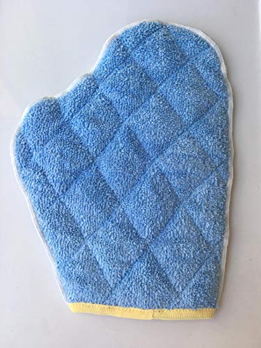 Soft Microfiber Dust Mitt - Comfortable and Reusable Dusting Mitten for Household Cleaning | Multipurpose Cloth Glove Wipes Off Dirt for Living Room, Bathroom and Kitchen Furnitures | Blue, 4 Pack