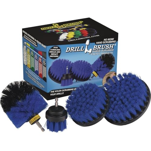 Cleaning Drill Brushes for Vinyl Liners - Rotary Brushes for Walls and Deck - color: Blue