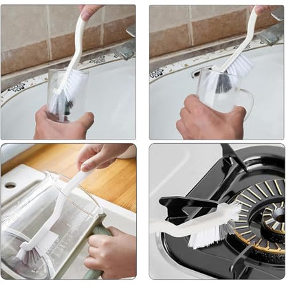 12Pcs Crevice Brushes for Cleaning Crevice Cleaning Brush Set Hard Bristle Crevice Cleaning Brush Supplies for Corner Sink Cup Teapot Bottle Blender-Multifunctional Brush Cleaner