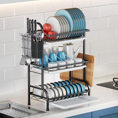 Dish Drying Rack,Dish Racks Drainer,Keep Kitchen Sink Shlef Organized
