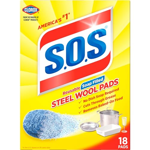 S.O.S. Steel Wool Soap Pads, 18 Count - size: 18 Count