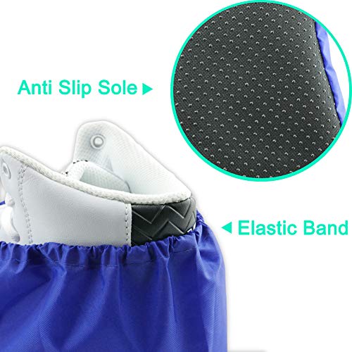 Reusable Boot & Shoe Covers, Washable, Non-Slip, 2 Pairs, Medium - color: Blue, size: Medium