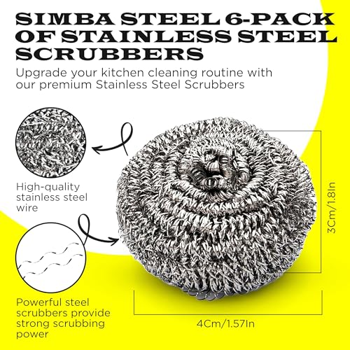 Stainless Steel Scourer Heavy Duty Scrubber Pads Steel Wool
