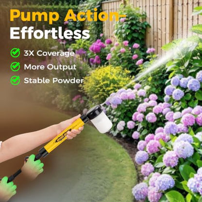 Diatomaceous Earth Powder Duster Applicator (Yellow) - color: Yellow