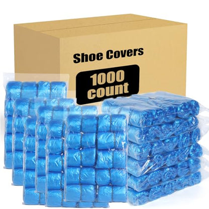 LYSHIYI 1000 Pcs Shoe Covers Disposable, Non-Slip, Reliable Shoe Covers for Indoors, 15.7'' Adjustable Size Great Value Boot Covers for Home, Hospitals, and Businesses - size: Men's US 11–13 / Women's US 12+