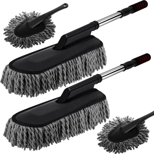 4 Pack Microfiber Car Duster Exterior Scratch Free, Gray - color: Gray