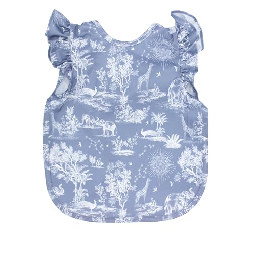 BapronBaby Flutter Baby Led Weaning Infant Feeding Bib Crafting Smock 6M-5T - color: Savanna Blue, size: Baby/Toddler 6m-3T