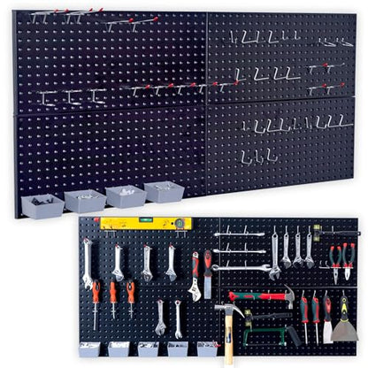 Wallmaster Garage Pegboard Storage Organizer - 48pcs Pegboard Hooks Set
