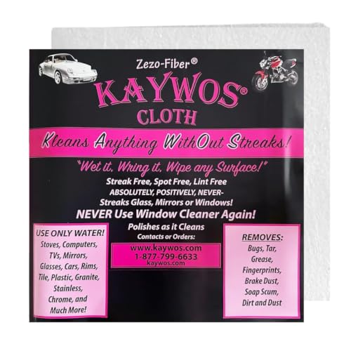 Kaywos Cloth Premium Microfiber Cleaning Cloth - Streak-Free Highly Absorbent Towels for Cars, Kitchen, Glass, and Automotive Surfaces Soft Lint-Free Reusable Multipurpose Cleaning Rag