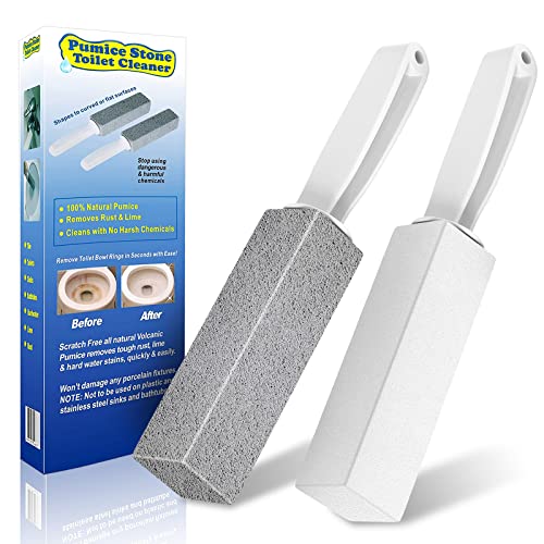 Laiyeoy Pumice Stone Toilet Bowl Cleaner, Hard Water Stain Remover - color: Long Handle