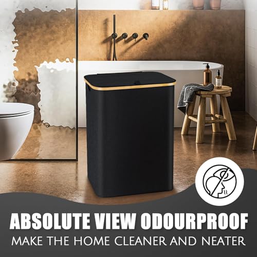 Hampers for Laundry Basket with Lid, 160L Large Laundry Hamper 3 Section - color: Black, size: 160L