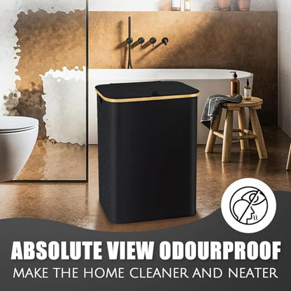 Hampers for Laundry Basket with Lid, 160L Large Laundry Hamper 3 Section - color: Black, size: 160L