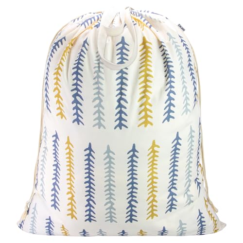Thick Canvas Laundry Bag with Handles & Drawstring, XL 33"Wx 35"H,Fishbone - color: Fishbone,1pc XL, size: XL 33"W x 35"H┃1 Pack