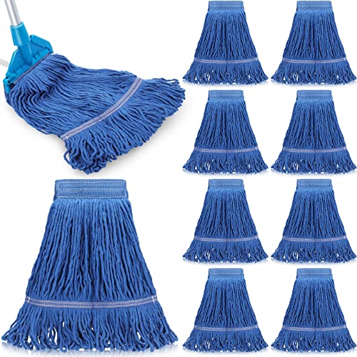 Nuogo 10 Pcs Commercial Mop Head Replacement, 27.6 Inch, Blue - color: Blue