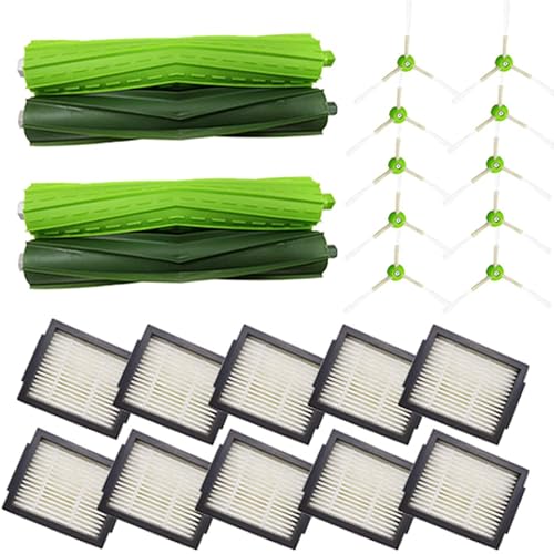 24PK Replacement Parts Kit Compatible with iRobot Roomba E & I & J Series i1 i3 i4 i5 i6 i7 i8 J7 J5 J6 J8 J9 Plus E5 E6 Vacuum,Including 2 Main Brushes & 10 Filters & 10 Side Brushes