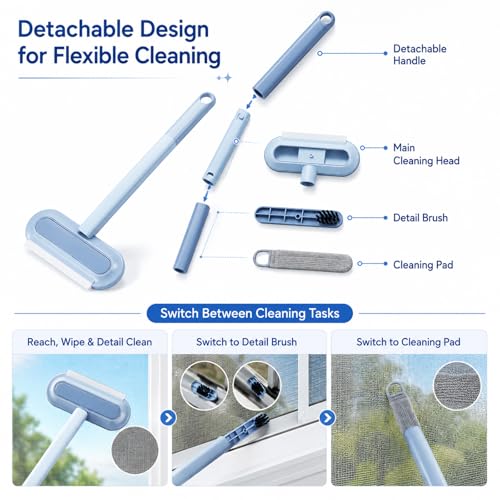 2026 New Window Screen Cleaning Brush, 4-in-1 Multi-Functional Cleaning Tool, Screen Cleaning Brush, Mesh Screen Cleaner, Gentle for Cleaning Dust and Hair