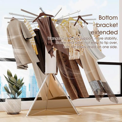BOQORAD Tripod Clothes Drying Rack,Drying Rack Clothing Foldable,(16 Aluminium Poles),Standing Dry Racks,Laundry Drying Rack,Clothes Hanger Rack,Laundry Rack Folding,Collapsible,Retractable - style: 16 Aluminium Poles