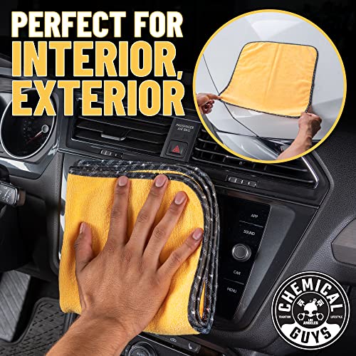 Chemical Guys, Microfiber Drying Chamois, Gold, 24 x 16 in, 3 Pack Towels - size: 24"x16", style: 3 pack