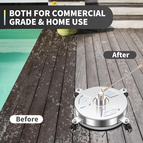LidoDola 14'' Pressure Washer Surface Cleaner, Power Washer Accessory - size: 14 INCH SILVER
