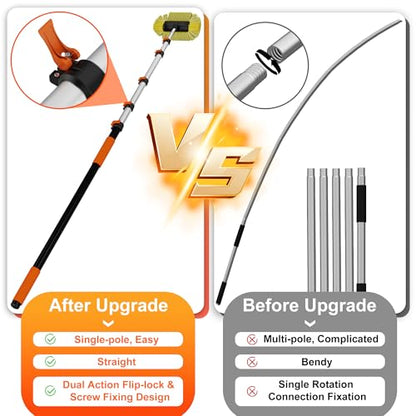 16FT Reach Car Wash Brush with Long Handle for RV, Truck Cleaning - size: 3-12FT