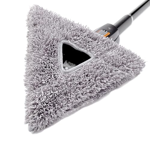 Unger Commercial Microfiber Indoor Glass Cleaning Kit - 11' Stingray Deluxe Refillable Cleaning Set - Extended Reach for Indoor Glass and Surfaces - SRKB7