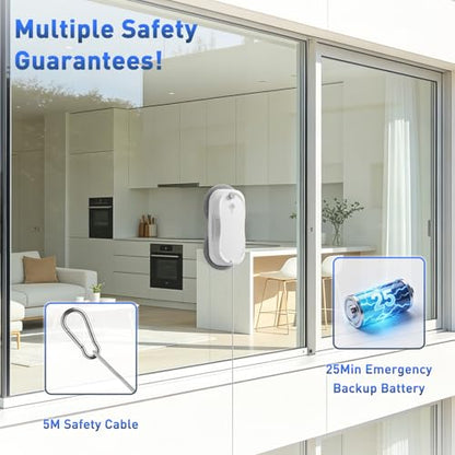 KKI Window Cleaning Robot, Auto-Dual Spray,for High-Rise Windows 4min/㎡ - color: White-gray