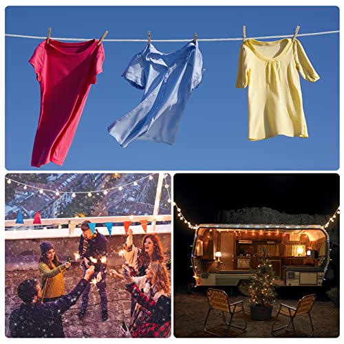 DEWEL 10.8FT Stainless Steel Clothes Lines for Hanging Clothes Outside - size: 10.8ft