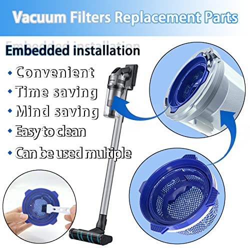 SAMSUNG Jet Vacuum Filters 3-Pack - Washable Micro Filters for Jet 70, 70+, 75, 75+, 90, 60 and VS9000RL - Part Number: DJ97-02649A