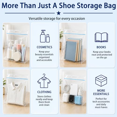 Waterproof Shoe Bags for Travel Packing Storage - size: 10-pack