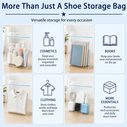 Waterproof Shoe Bags for Travel Packing Storage - size: 10-pack