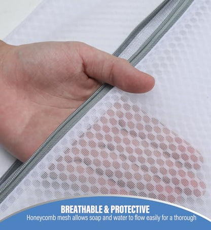 VASSON Mesh Laundry Bags for Delicates, Durable Lingerie Wash Bag Set - size: 4-Piece Set (Delicates)