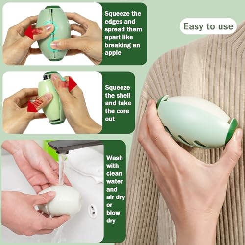 Consss Washable Reusable Lint Roller for Clothes, Lint Rollers for Pet Hair Extra Sticky, Dog Cat Pet Hair Remover for Clothes, Portable Travel Sticky Rollers for Dust Lint Hair