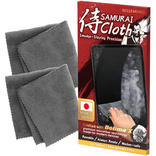 BELLEMOND 「Samurai Cloth」 Japanese Microfiber Cleaning Cloth, Medium 2 Pack - size: 2 Set - Medium: 8” × 8”