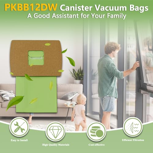 PKBB12DW Type BB Compact Canister Vacuum Bags Replacement for Oreck - size: 20 Count (Pack of 1)