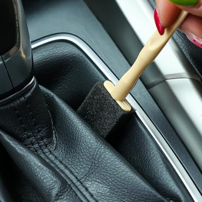 5PCS Crevice Cleaning Brush for Small Gaps, Professional Car Vent Detailing Brush with Foam Sponge, Multi-Purpose Gap Cleaning Tool for Kitchen Blinds and Home Deep Cleaning