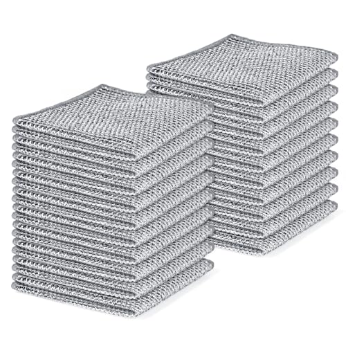 Aidoclip Non-Scratch Steel Wool Dishcloths Kitchen Scrubbers - size: 20PCS