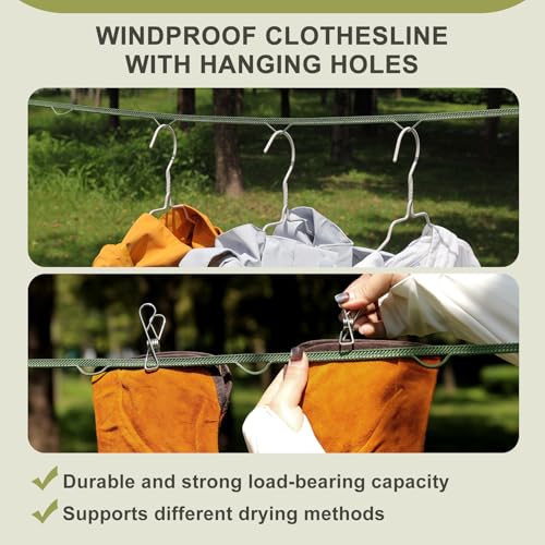 Vigorport Portable Travel Clothesline, Clothes Drying Line with Hang Loop - size: 13.8Ft