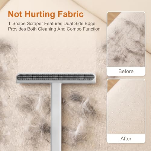 2Pack Set Pet Hair Removal Tool, Reusable Carpet Scraper Hair Remover