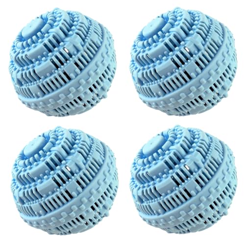 4pcs Laundry Ball - Natural Non-Chemical Detergent Laundry Balls for Washing Machine - Eco Friendly Wash Ball & Detergent Alternative for 2000 - color: 4pcs