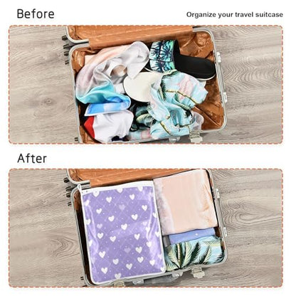 Mesh Laundry Bags Lingerie Bags for Washing Delicates 2 PCS Durable Wash Bag with Zipper Small and Medium Washable Diamond Grid Purple Hearts - color: Diamond Grid Purple Hearts