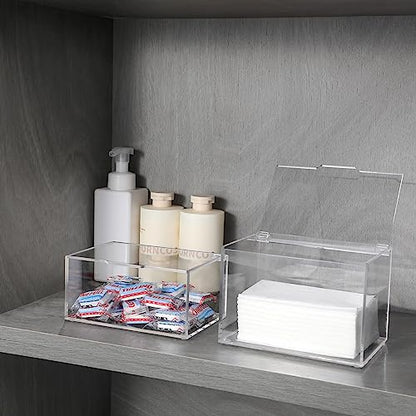 rejomiik Large Dryer Sheet Holder, Dryer Sheet Dispenser with Lid, Clear - color: Clear, size: Large