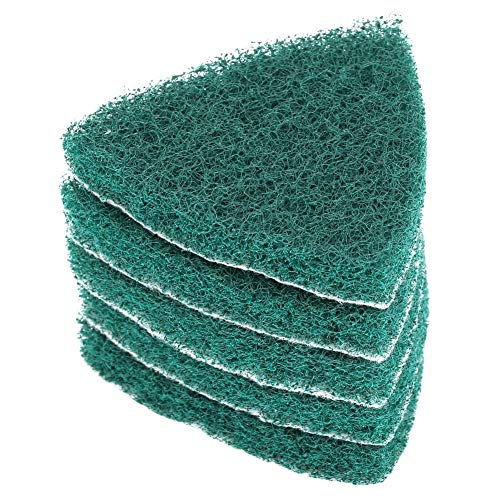 Industrial Scouring Pads 5 Pack Heavy Duty Abrasive Scrubbers for Kitchen Cleaning Non-Scratch Triangular Design Brushed Finish Mat Style