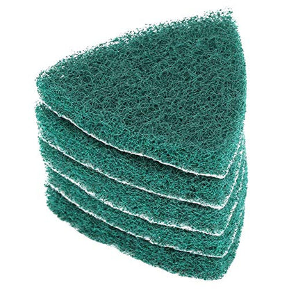 Industrial Scouring Pads 5 Pack Heavy Duty Abrasive Scrubbers for Kitchen Cleaning Non-Scratch Triangular Design Brushed Finish Mat Style