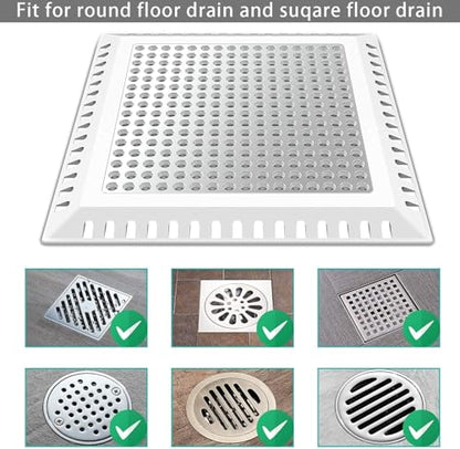 Aojuxix Shower Drain Hair Catcher/Drain Protector/Shower Drain Cover - color: Gray, size: 6 inch