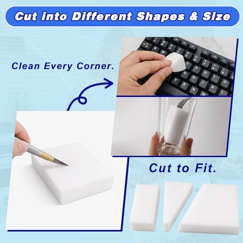 100 Pack Magic Cleaning Sponge Erasers, Non-Scratch Melamine Sponges Bulk - size: 100pcs sponge eraser