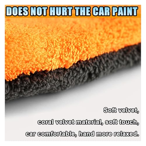 2PCS Coral Fleece Car Wash Mitts, No Scratch Microfiber Wash Mitt Car Cleaning Glove with Thumb, Reusable Dusting Mitt with Elastic Wrist Cuff for Car Washing and Detailing (Thumb Glove) - style: Thumb Glove