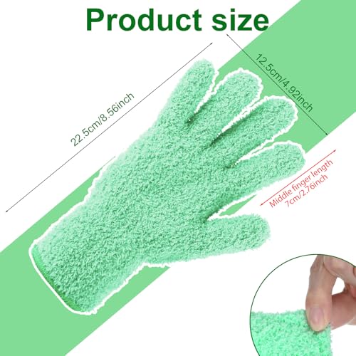 Ymapinc Plant Dusting Gloves, Microfiber Dusters for Cleaning Kitchen Indoor Mitt for House Use Desk Window Blind Screen Wash